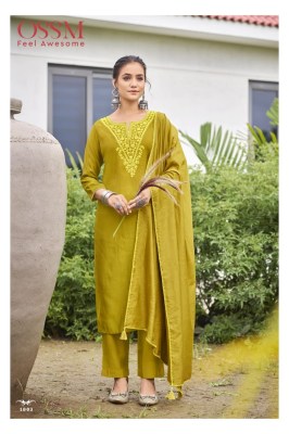 Nargis by Ossm premium heavy thread embroidered kurti pant and dupatta collection Ossm Kurti catalogue