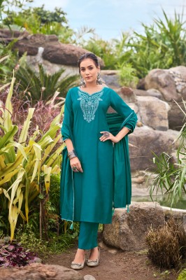 Nargis by Ossm premium heavy thread embroidered kurti pant and dupatta collection readymade suit catalogs