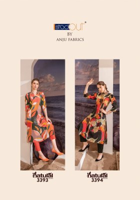 Natural vol 2 by Anju fabric Pure natural crepe digital printed kurti with pant catalogue at amaviexpo  kurtis catalogs