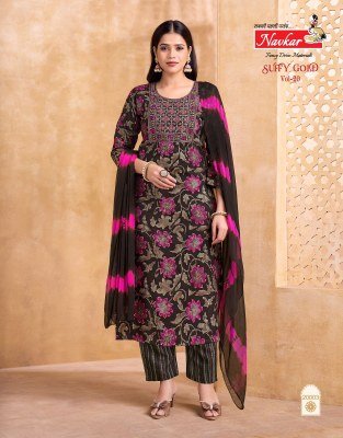 Navkar Suffy Gold Vol 20 Designer Embroidery Work Readymade Salwar Kameez Wholesale Navkar Kurti