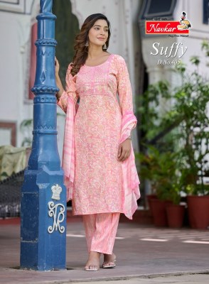 Navkar suffy vol 4 embroidery work rayon ready made suits wholesale  kurtis catalogs