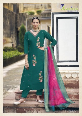 Navya by Karissa premium roman silk embroidered readymade suit catalogue at affordable rate readymade suit catalogs