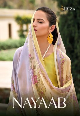 Nayaab by IBIZA Life Style pure musline embroidered unstitched suit catalogue at affordable rate IBIZA