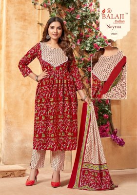 Nayraa Vol 2 by Balaji fancy cotton printed Anarkali suit catalogue readymade suit catalogs