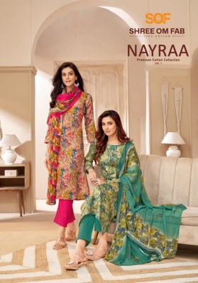 Nayraa vol 1 by shree om fab heavy cotton fancy unstitched salwar suit collection Om Tex 