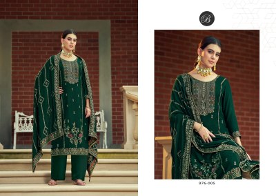 Nazakat By Belliza Pure Pashmina Printed Unstitched Dress material catalogue at affordable rate salwar kameez catalogs