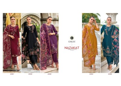 Nazakat Vol 3 by Kailee fashion Pure hand work designer kurti pant and dupatta  collection readymade suit catalogs