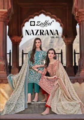 Nazrana vol 2 by Zulfat pure cotton printed unstitched dress material catalogue Zulfat 