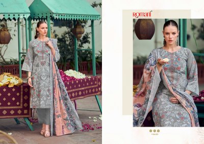 Needle wonder by Romani Premium soft cotton Digital Printed Heavy Embroidered unstitched suit catalogue in low budget readymade suit catalogs