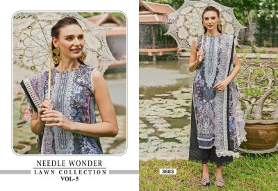 Needle wonder lawn collection vol 5 by shree fab unstitched dress material catalogue dress material catalogs