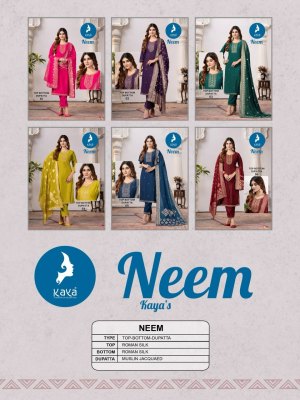 Neem by Kaya Roman Silk Super Quality Fancy Ready made suit collection at wholesale rate readymade suit catalogs