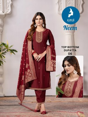 Neem by Kaya Roman Silk Super Quality Fancy Ready made suit collection at wholesale rate readymade suit catalogs