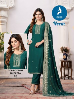 Neem by Kaya Roman Silk Super Quality Fancy Ready made suit collection at wholesale rate readymade suit catalogs