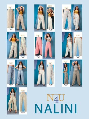 Neha fashion by N4U Nalini fancy linen printed exclusive bottom wear catalogue at affordable rate bottom wear catalogs