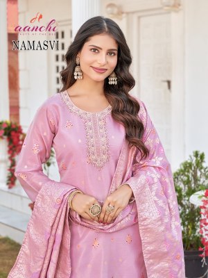 New Collection 3 Pic Set Aanchi  Namasvi  Kruti Pant And Dupatta  kurti pant with dupatta Catalogs