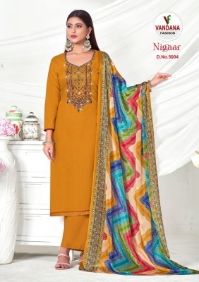 Nigaar by Vandana fashion pure reyon embroidered unstitched dress material catalogue  salwar kameez catalogs