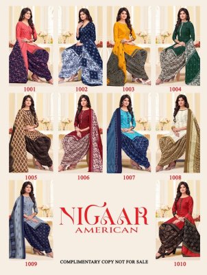 Nigaar vol 1 ganeshji heavy cotton dress material catalogue at affordable rate dress material catalogs