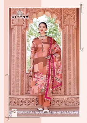 Nihar by Mittoo Satin printed thread Work kurti pant and dupatta catalogue at low rate readymade suit catalogs