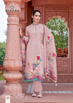 Nihar by Mittoo Satin printed thread Work kurti pant and dupatta catalogue at low rate readymade suit catalogs