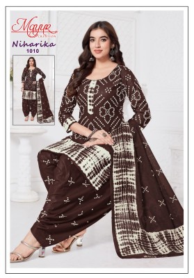 Niharika vol 1 by Mayur Unstitched pure cotton dress material catalogue at affordable rate dress material catalogs