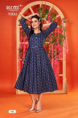 Nikki by deecee two layered long feeding kurti catalogue at amaviexpo kurtis catalogs