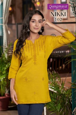 Nikki by rangmaya presented trendy stylist western wear top catalogue at low price western wear catalogs