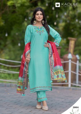 Nirvana by Kadlee Handwork fancy kurti pant and dupatta collection readymade suit catalogs