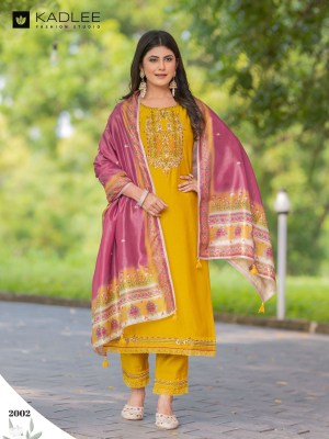 Nirvana by Kadlee Handwork fancy kurti pant and dupatta collection readymade suit catalogs