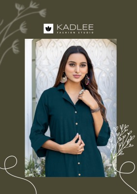 Niva by Kadlee Printed handwork reyon co ord set catalogue at affordable rate kurtis catalogs