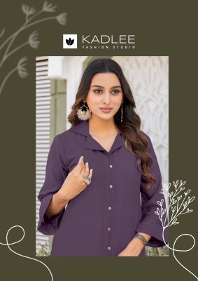 Niva by Kadlee Printed handwork reyon co ord set catalogue at affordable rate kurtis catalogs