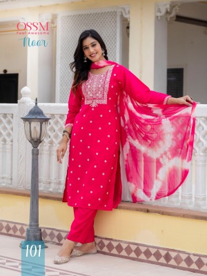 Noor by Ossm Exclusive printed kurti pant and dupatta catalogue readymade suit catalogs