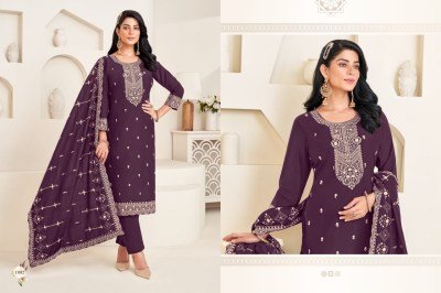 Noori by KF Exclusive Embroidered top pant with dupatta catalogue at affordable rate readymade suit catalogs