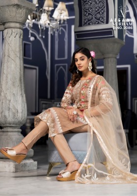 Nurham by Afsana organza with beautiful lakhnavi work readymade suit catalogue at wholesale price readymade suit catalogs