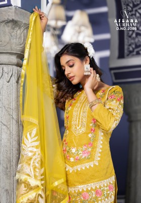 Nurham nx by Afsana designer organza readymade Pakistani suit catalogue at low rate readymade suit catalogs