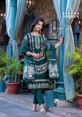 Nurham nx by Afsana designer organza readymade Pakistani suit catalogue at low rate readymade suit catalogs