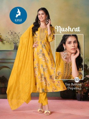 Nushrat by Kaya 3 piece Concept top bottom and dupatta catalogue at affordable rate readymade suit catalogs