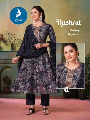 Nushrat by Kaya 3 piece Concept top bottom and dupatta catalogue at affordable rate readymade suit catalogs