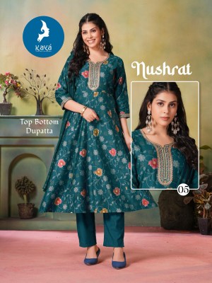 Nushrat by Kaya 3 piece Concept top bottom and dupatta catalogue at affordable rate readymade suit catalogs