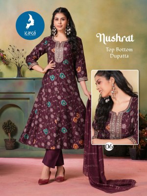 Nushrat by Kaya 3 piece Concept top bottom and dupatta catalogue at affordable rate readymade suit catalogs