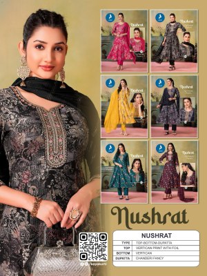 Nushrat by Kaya 3 piece Concept top bottom and dupatta catalogue at affordable rate readymade suit catalogs