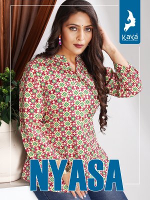 Nyasa by Kaya cotton printed super quality womens short top catalogue at low rate Kaya kurti