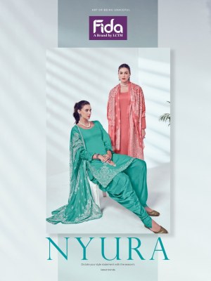 Nyura by Fida fancy embroidered unstitched salwar suit catalogue at affordable rate Fida