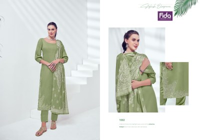 Nyura by Fida fancy embroidered unstitched salwar suit catalogue at affordable rate salwar kameez catalogs