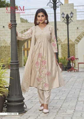 OSSM Festive Stories Vol 05 Roman Silk Heavy Embroidery with Flair, Premium Viscose Roman Silk, Kurti with Inner, Chanderi Jacquard Dupatta Wholesale kurtis catalogs