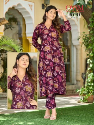 OSSM Mimi present Premium Modal Chanderi Print kurti with chanderi printed pant kurtis catalogs