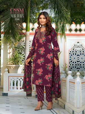 OSSM by Malhar Vol 02 cotton printed fancy kurti pant and dupatta catalogue at low rate readymade suit catalogs