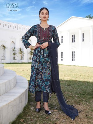 OSSM by Morni premium modal foil printed fancy kurti pant and dupatta catalogue at wholesale price readymade suit catalogs