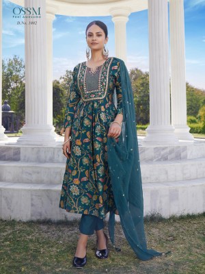 OSSM by Morni premium modal foil printed fancy kurti pant and dupatta catalogue at wholesale price readymade suit catalogs