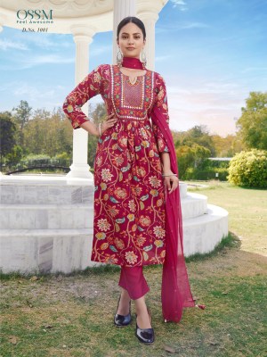 OSSM by Morni premium modal foil printed fancy kurti pant and dupatta catalogue at wholesale price readymade suit catalogs