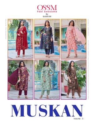 OSSM by Muskan vol 03 premium chanderi modal foil print designer readymade suit catalogue at wholesale price readymade suit catalogs